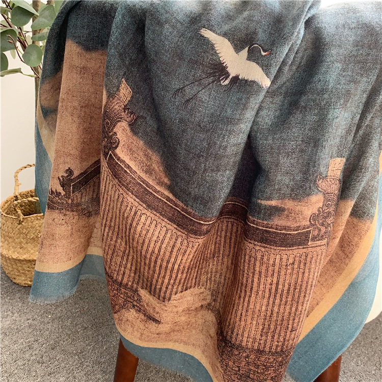 Cashmere Scarf - Saf Kaşmir Püsküller Şal Çaldı Kadın