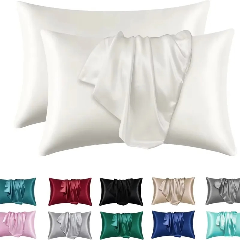 Silk Pillowcase - 1/2 adet Saten İpek Yastık Kılıfı,