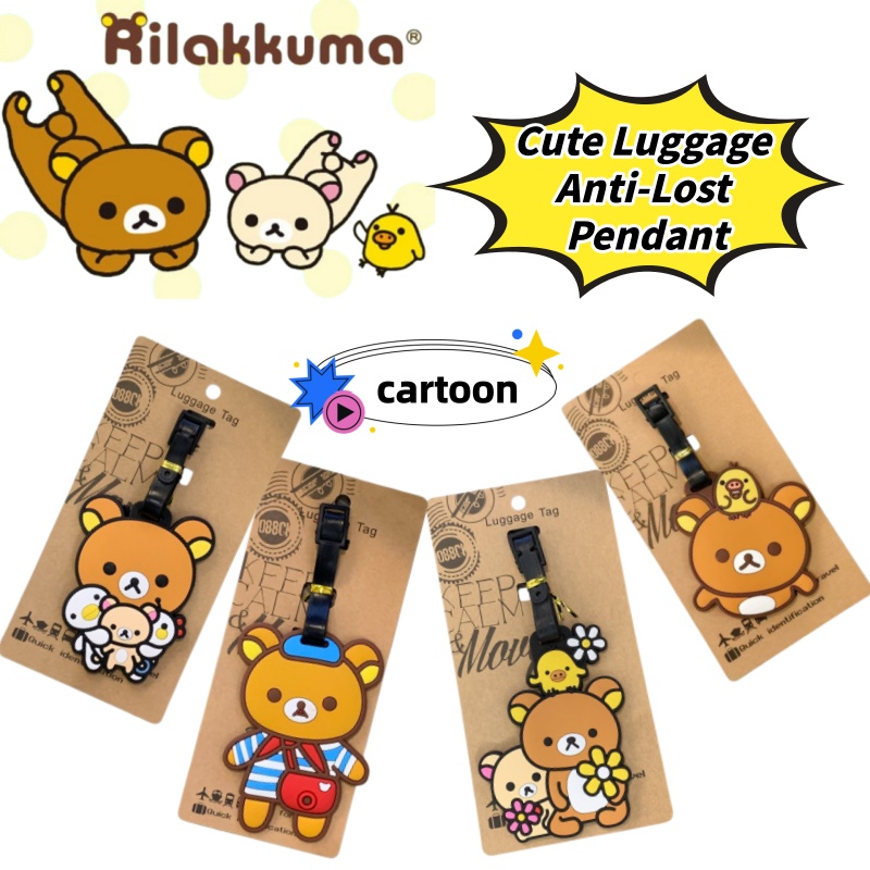 Travel Luggage Set - Rilakkuma Yaratıcı Kişiselleştirilmiş Bagaj Etiketi Kayıp