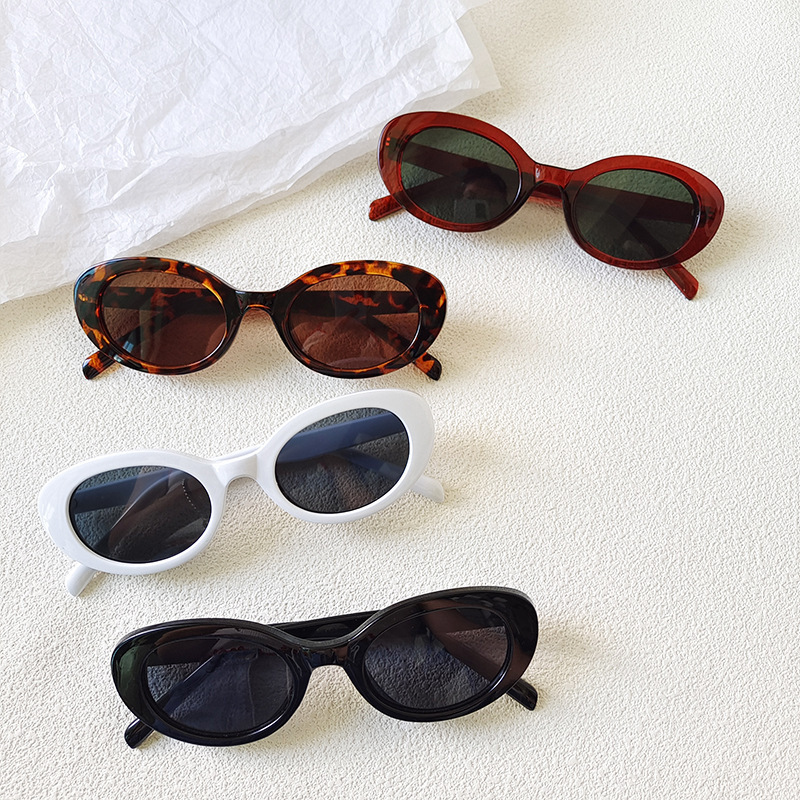 Sunglasses Uv400 - Kadınlar için Vintage Küçük Oval Güneş