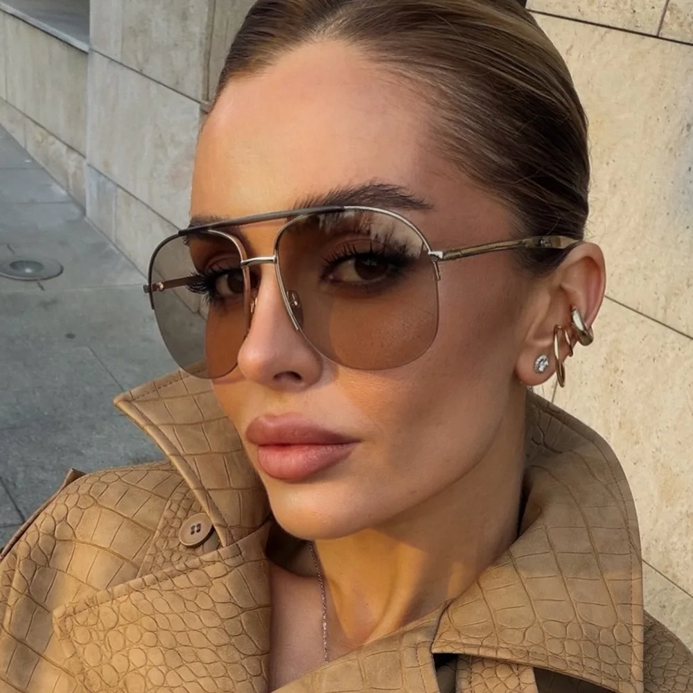 Sunglasses Uv400 - Uniseks, Büyük Boy Pilot Güneş Gözlüğü,