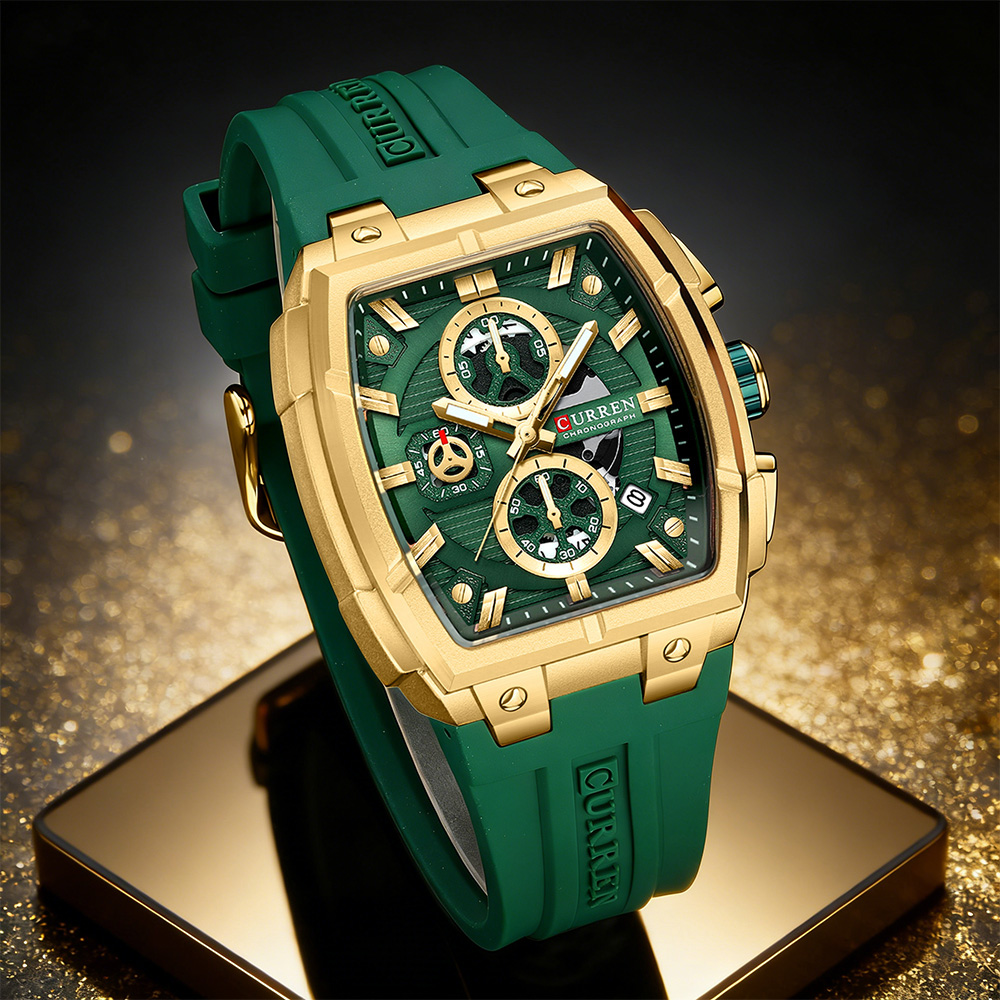 Luxury Watch Men - CURREN Lüks Vintage Erkek Spor Kronograf