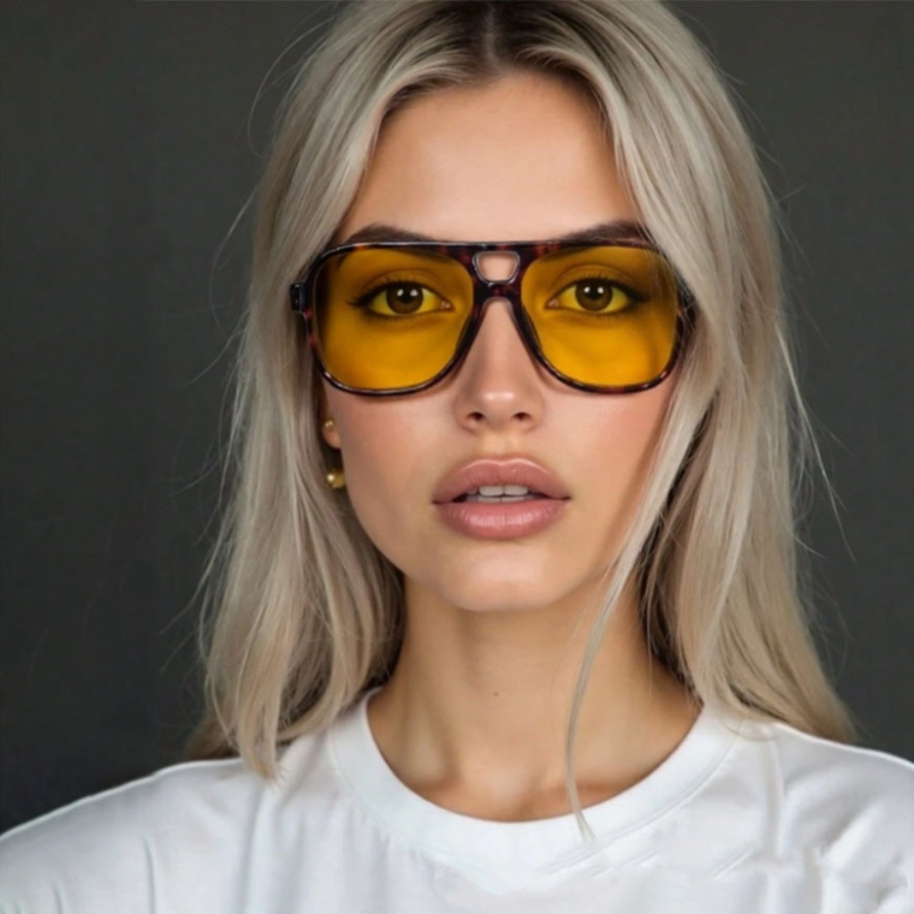 Sunglasses Uv400 - Yeni Vintage Klasik Tasarımcı Çift Köprülü
