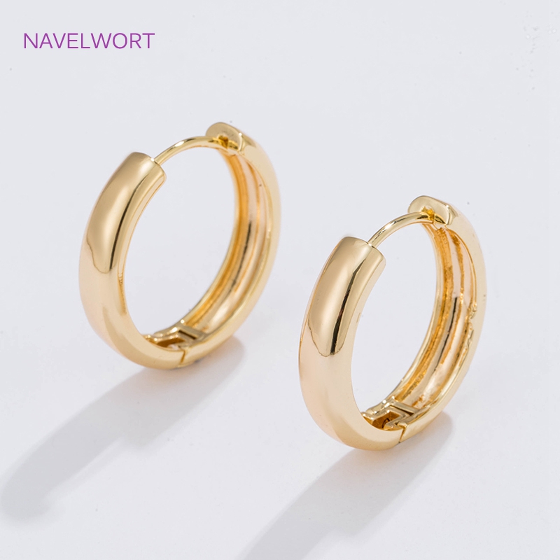 Gold Plated Jewelry - 6 boyutları altın kaplama daire halka