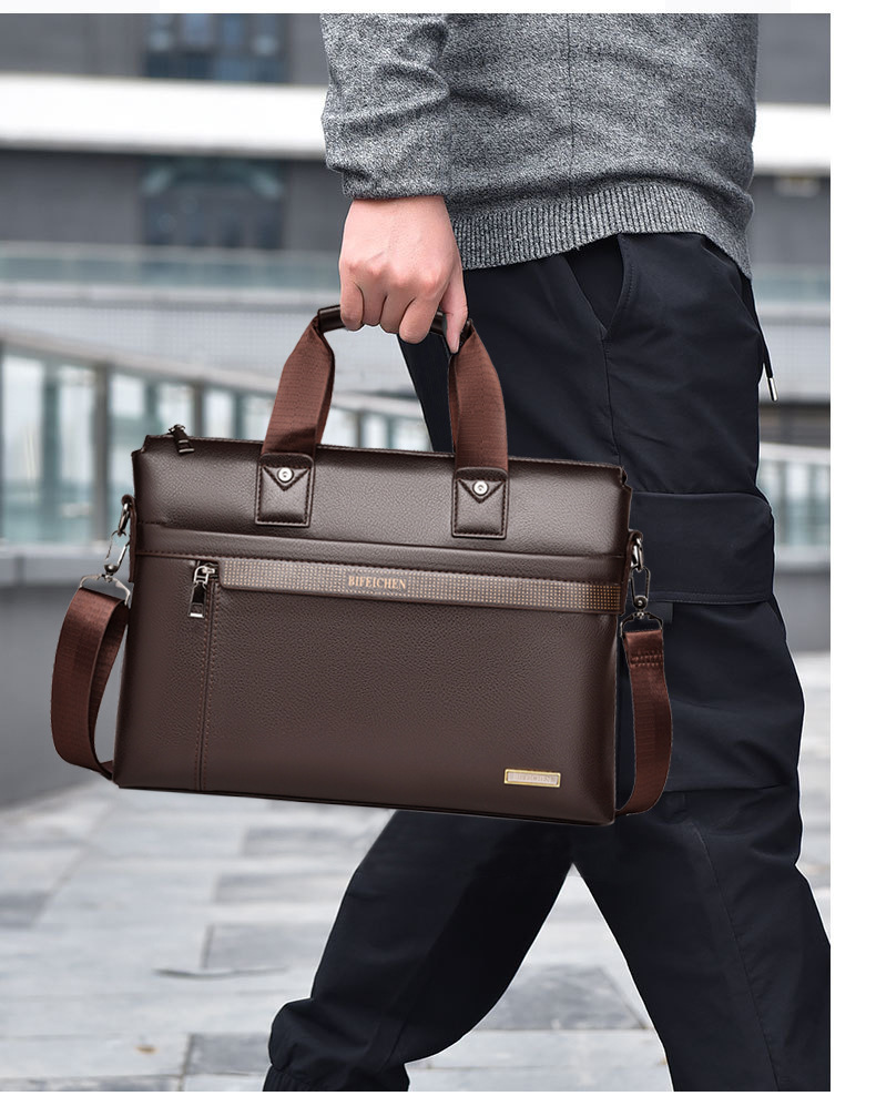 Leather Briefcase - 2026 Yeni Lüks Marka Erkek Çanta