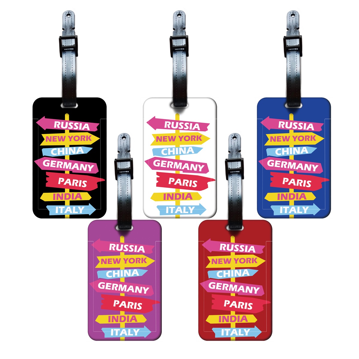 Travel Luggage Set - Yaratıcı Yol İşareti Göstergeli Bagaj Etiketleri