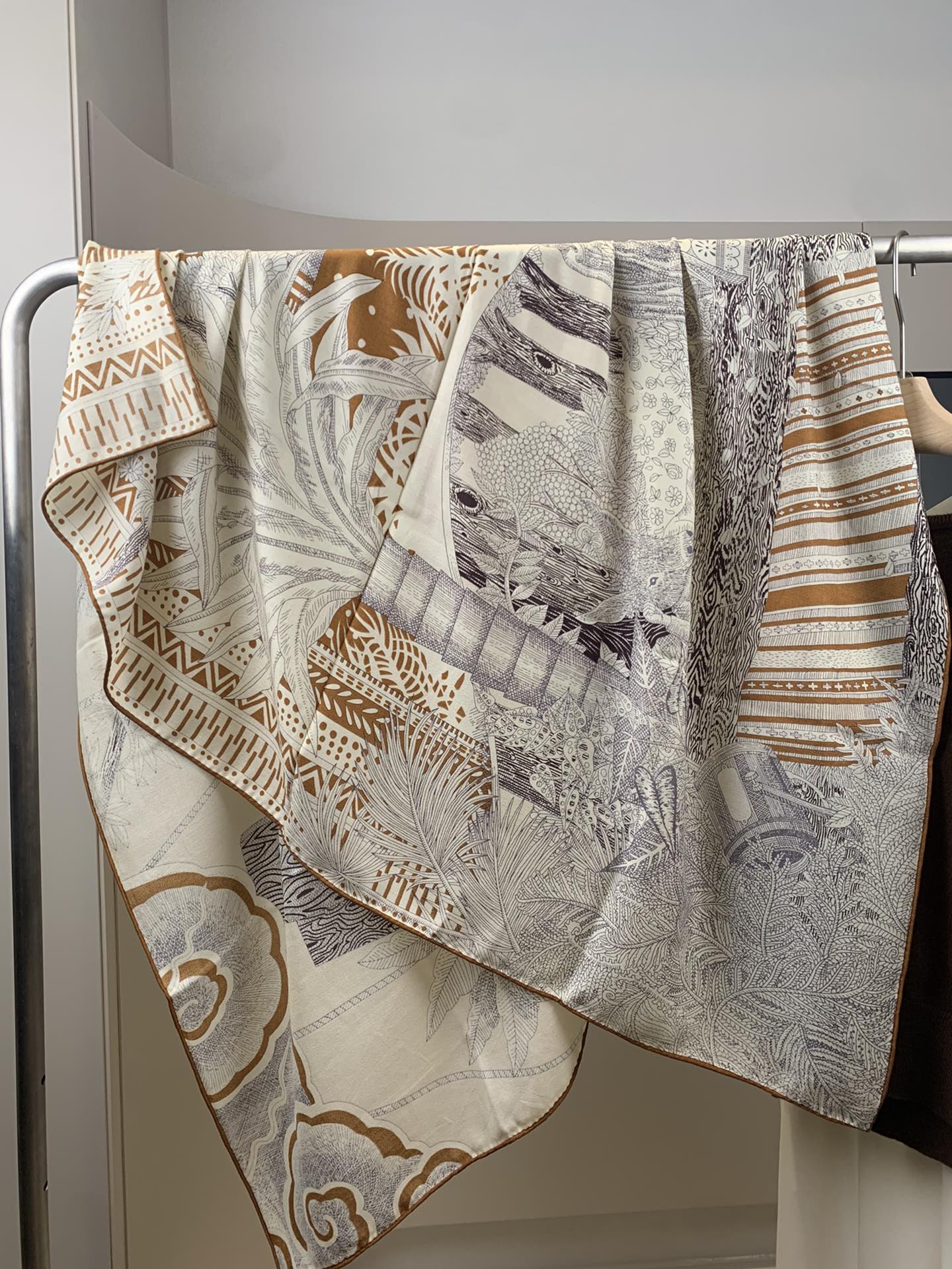 Cashmere Scarf - Büyük Kare İpek Yün Eşarp 135CM