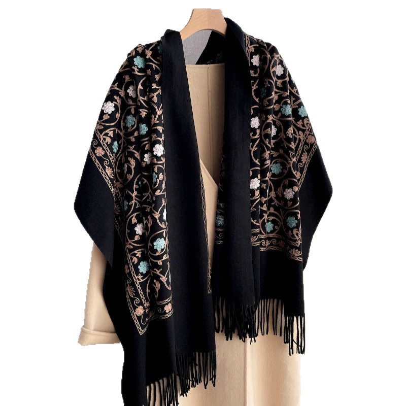 Cashmere Scarf - 2025 Yeni İşlemeli Kaşmir Eşarp Kadınlar