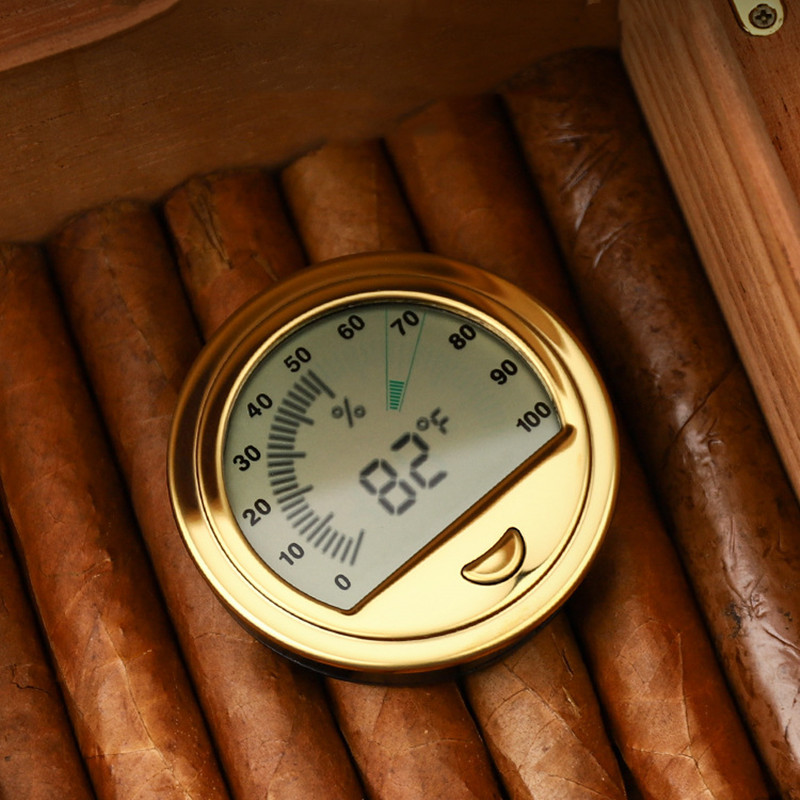 Premium Cigar Case - Mini Puro Higrometre Taşınabilir Doğru Neme