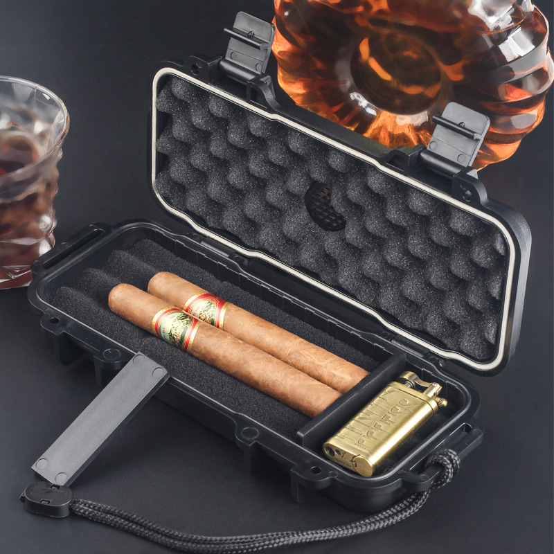 Premium Cigar Case - Taşınabilir Puro Nemlendirici, Nemlendirici İçeren Su
