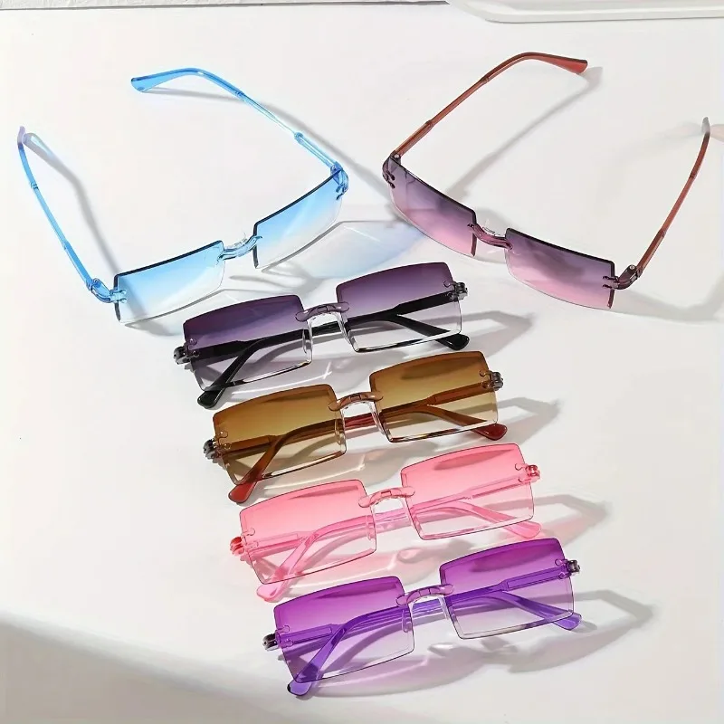 6 adet dikdörtgen, şık güneş g - Sunglasses Uv400 incelemesi ve fiyatı