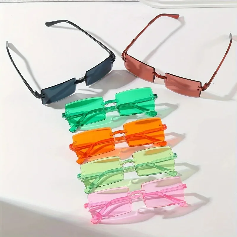 6 adet dikdörtgen, şık güneş g - Sunglasses Uv400 incelemesi ve fiyatı