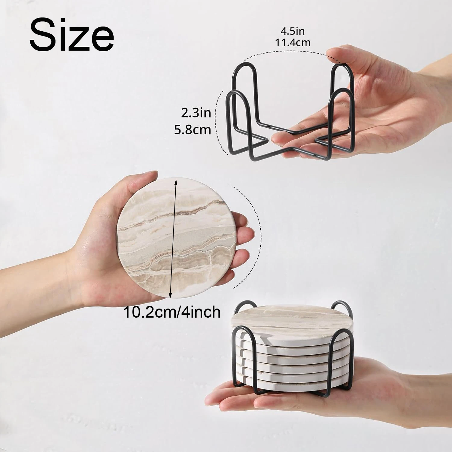 6 Parça İçecek Altlığı Seti, B - Marble Coaster Set incelemesi ve fiyatı