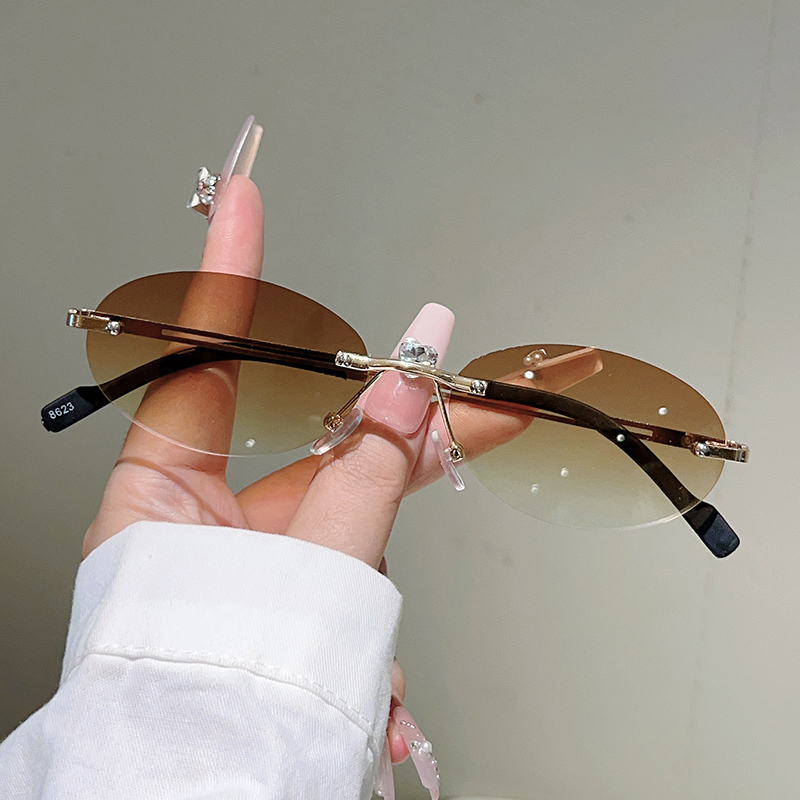 Çerçevesiz Oval Güneş Gözlüğü, - Sunglasses Uv400 incelemesi ve fiyatı