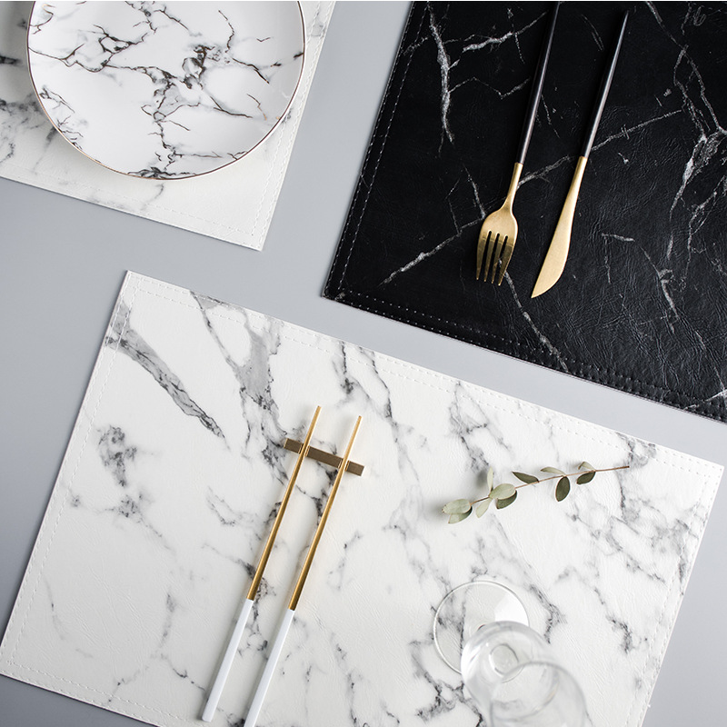 Lüks PU isı yalıtım sofra ped, - Marble Coaster Set incelemesi ve fiyatı