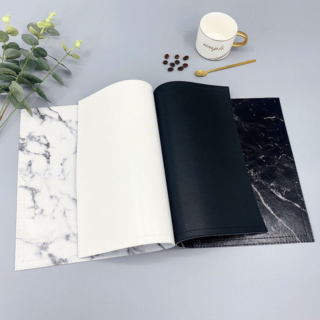 Lüks PU isı yalıtım sofra ped, - Marble Coaster Set incelemesi ve fiyatı