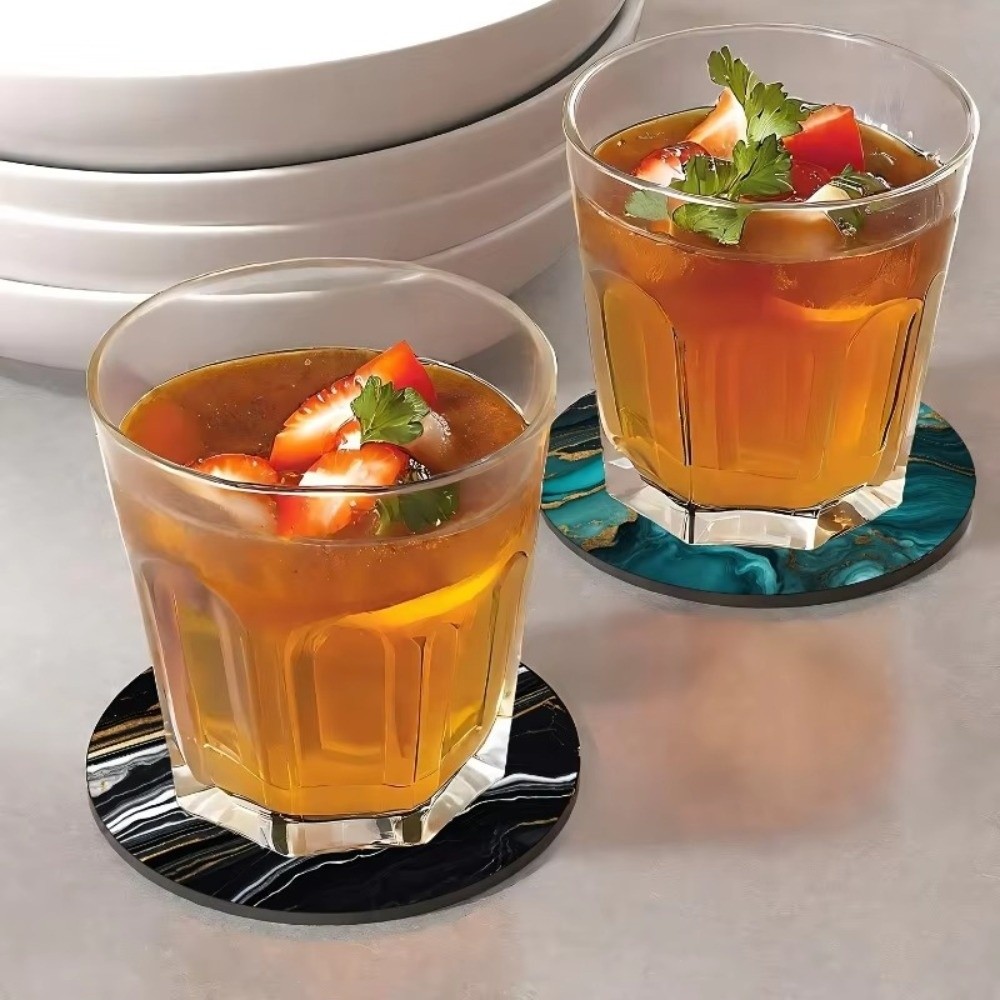 6 adet 4 inç içecek altlığı se - Marble Coaster Set incelemesi ve fiyatı