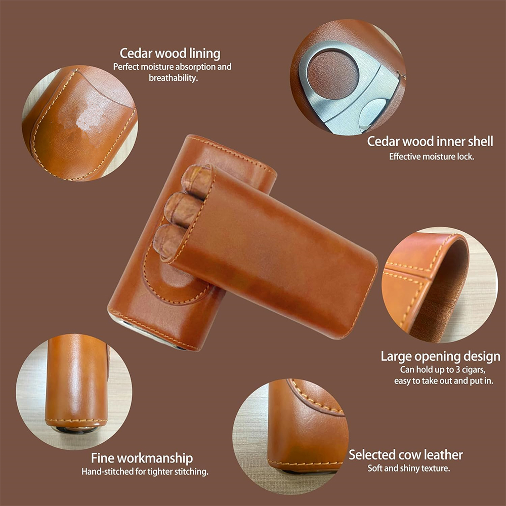 LMETJMA 3 Parmaklı Deri Puro K - Premium Cigar Case incelemesi ve fiyatı