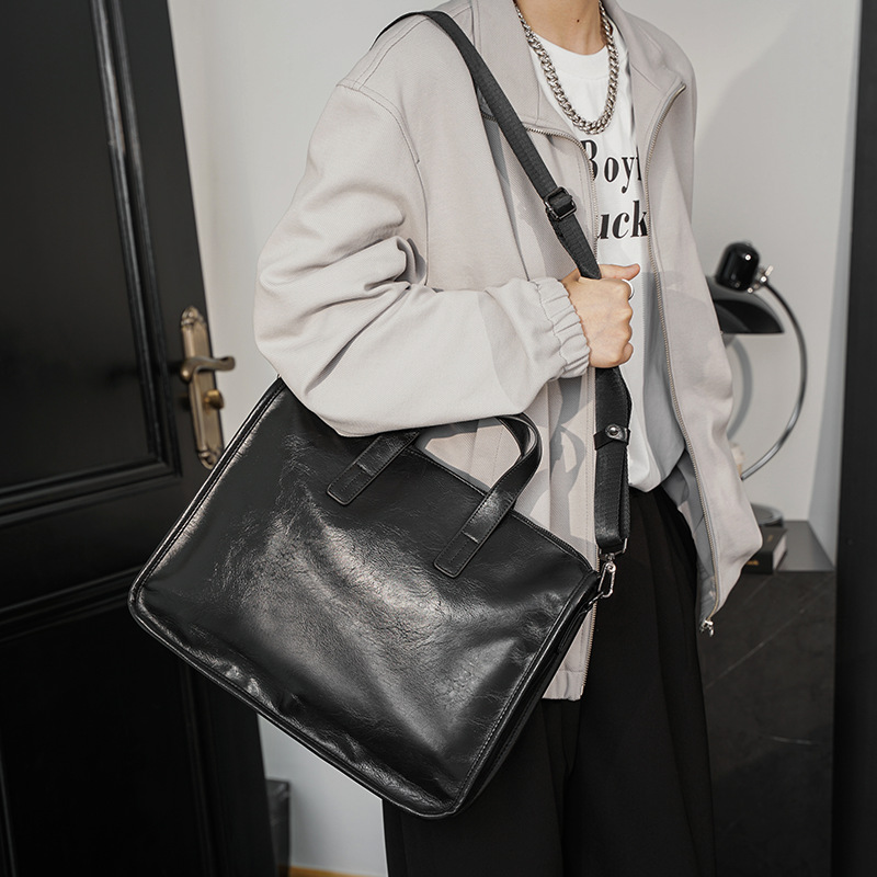 Rahat iş erkek çantası moda yü - Leather Briefcase incelemesi ve fiyatı