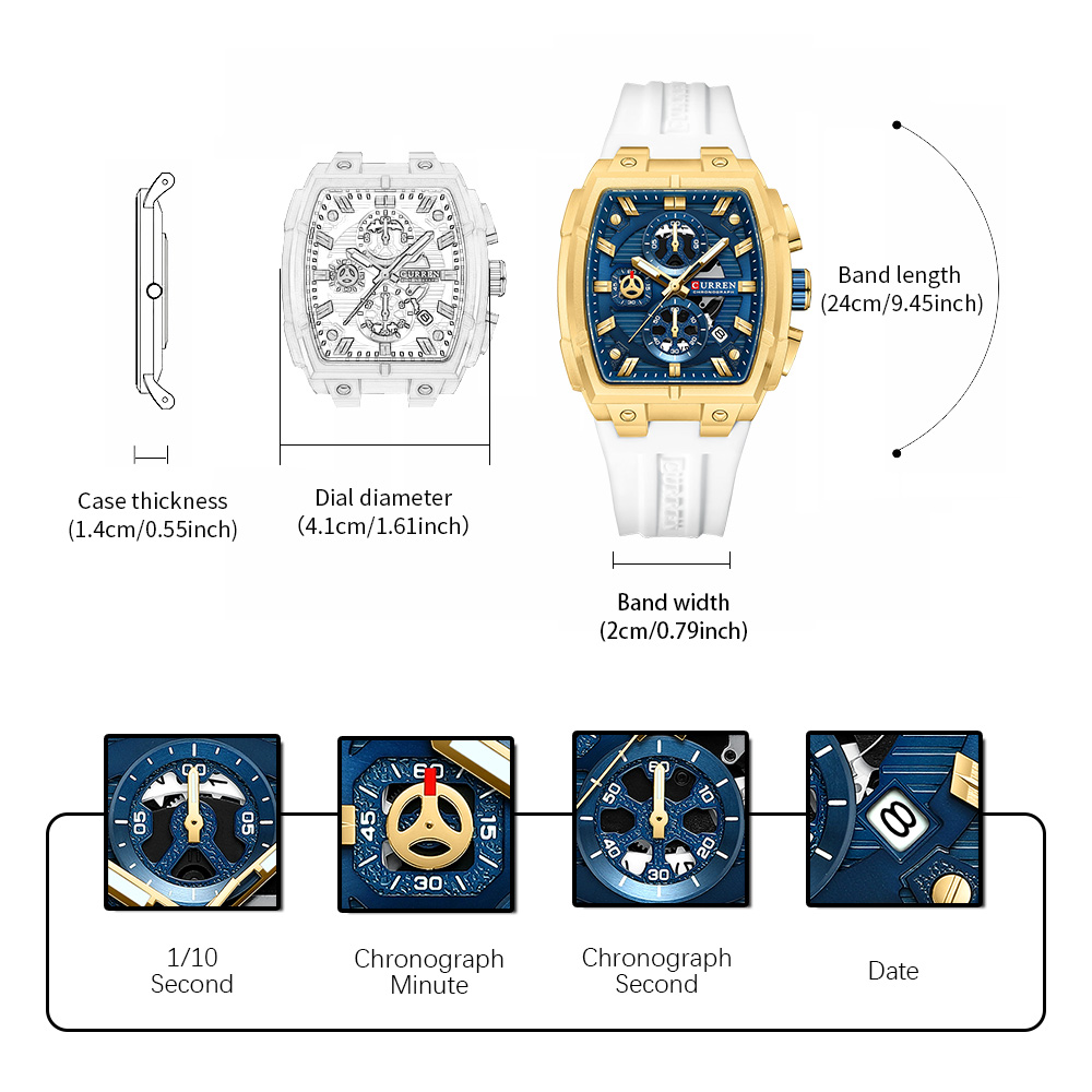 CURREN Lüks Vintage Erkek Spor - Luxury Watch Men incelemesi ve fiyatı
