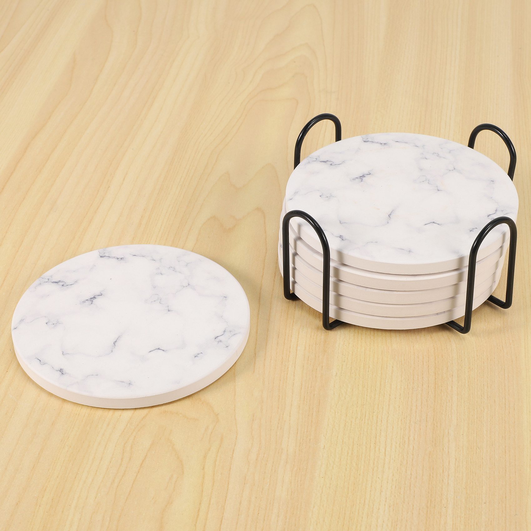ABAH-Sıvı Emici Bardak Altlıkl - Marble Coaster Set incelemesi ve fiyatı
