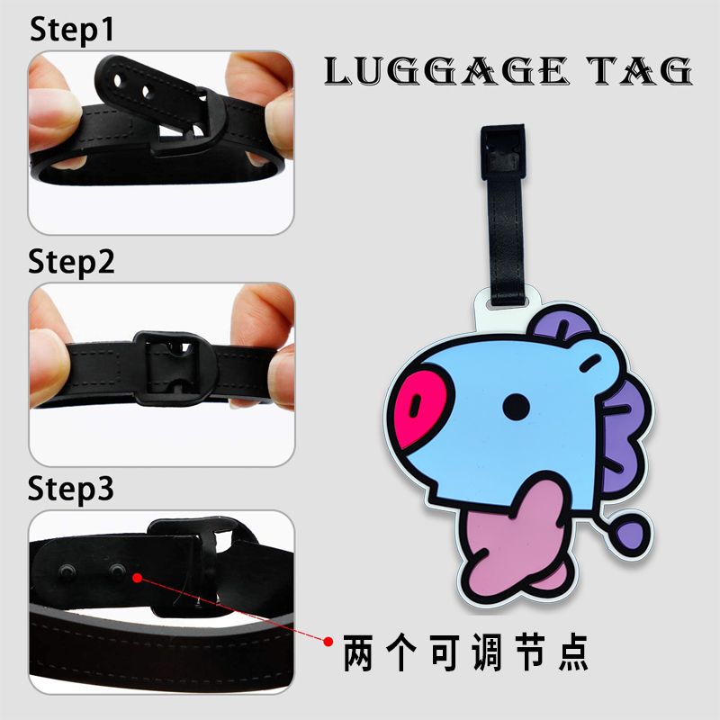 BT21 çizgi film sevimli anahta - Travel Luggage Set incelemesi ve fiyatı