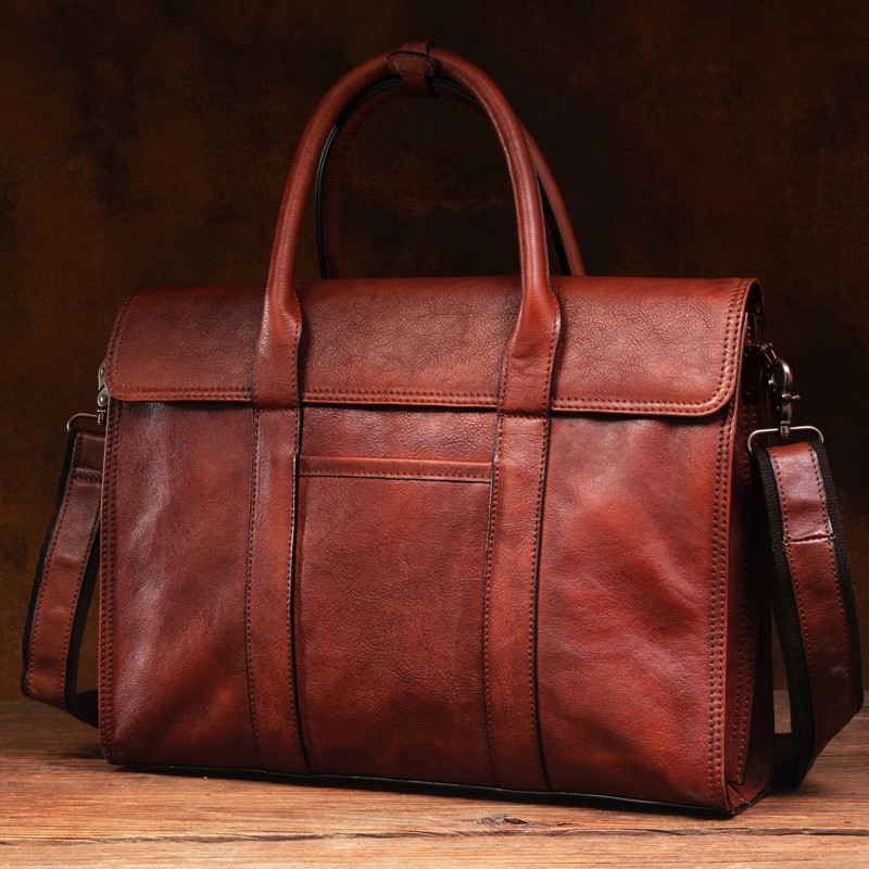 Bitkisel tabaklanmış deri çant - Leather Briefcase incelemesi ve fiyatı