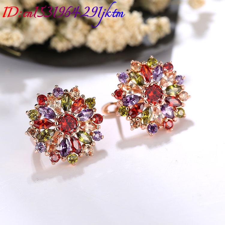 Doğal kristal çiçek küpe gerçe - Gold Plated Jewelry incelemesi ve fiyatı