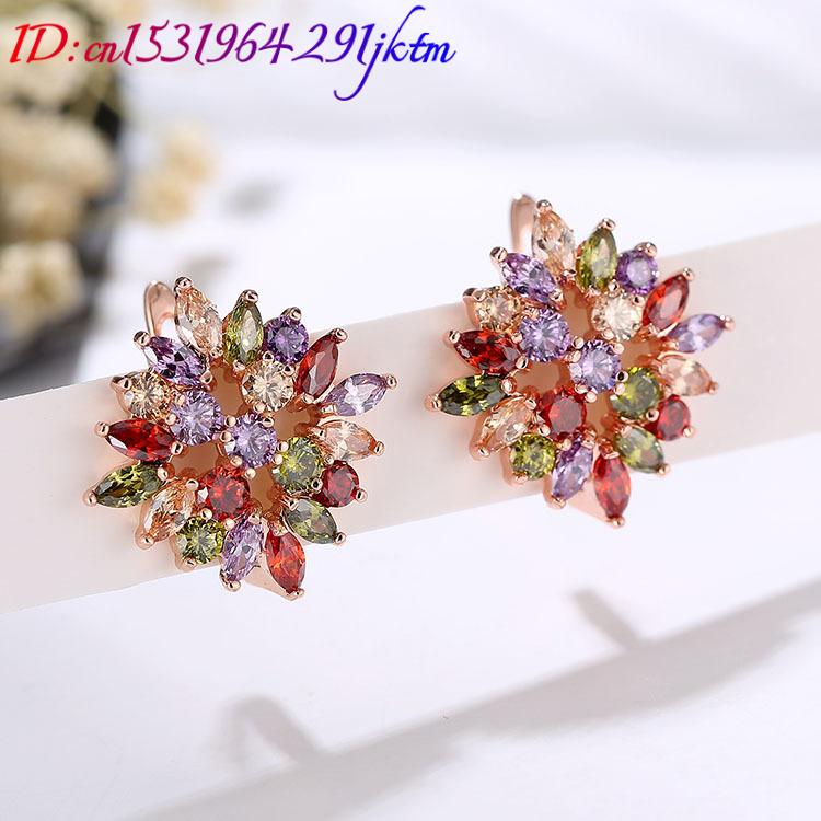 Doğal kristal çiçek küpe gerçe - Gold Plated Jewelry incelemesi ve fiyatı