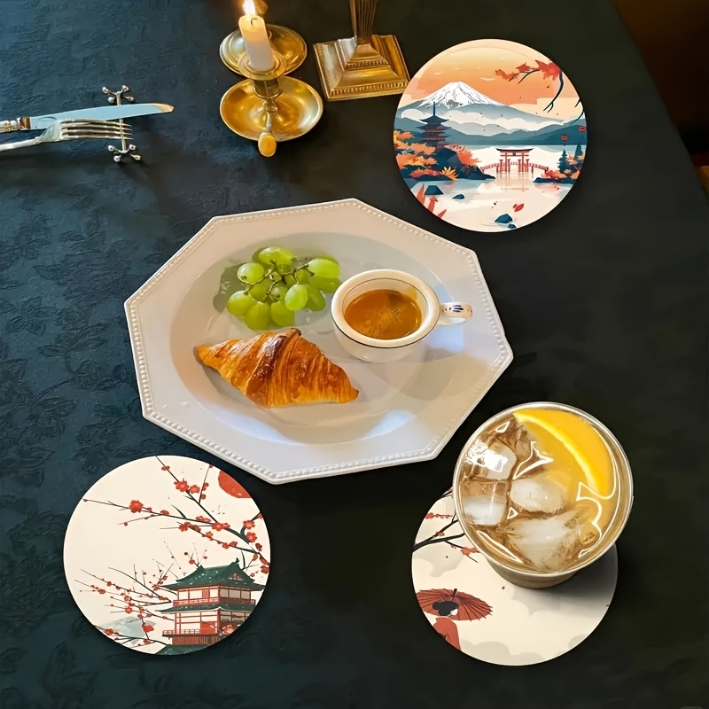 4/6 adet Ahşap Bardak Kiraz Çi - Marble Coaster Set incelemesi ve fiyatı