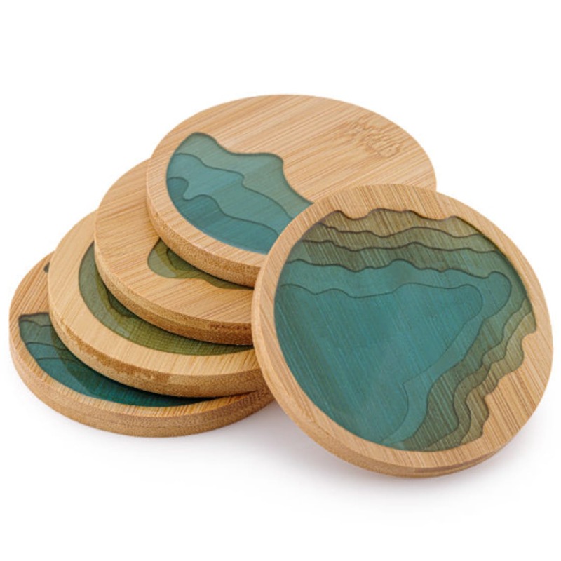 Yaratıcı Bambu Reçine Yaratıcı - Marble Coaster Set incelemesi ve fiyatı