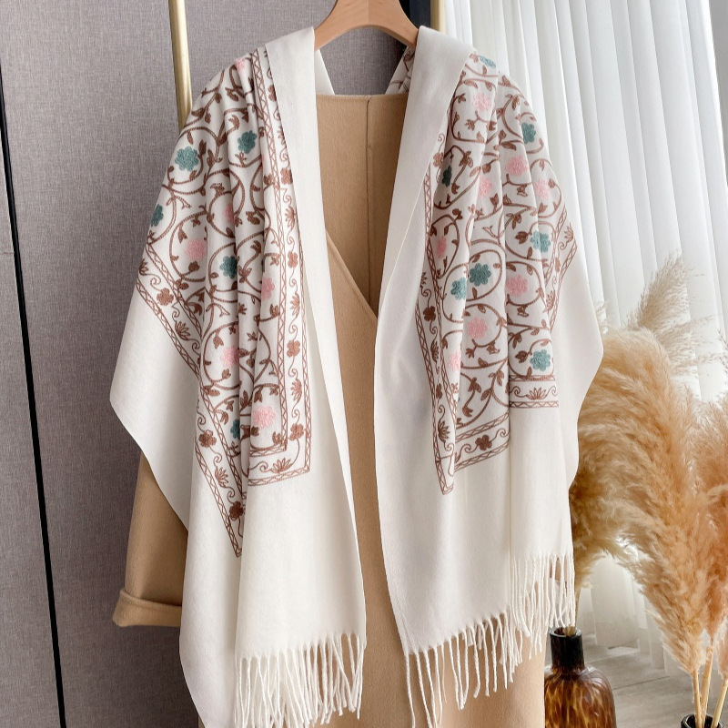 2025 Yeni İşlemeli Kaşmir Eşar - Cashmere Scarf incelemesi ve fiyatı