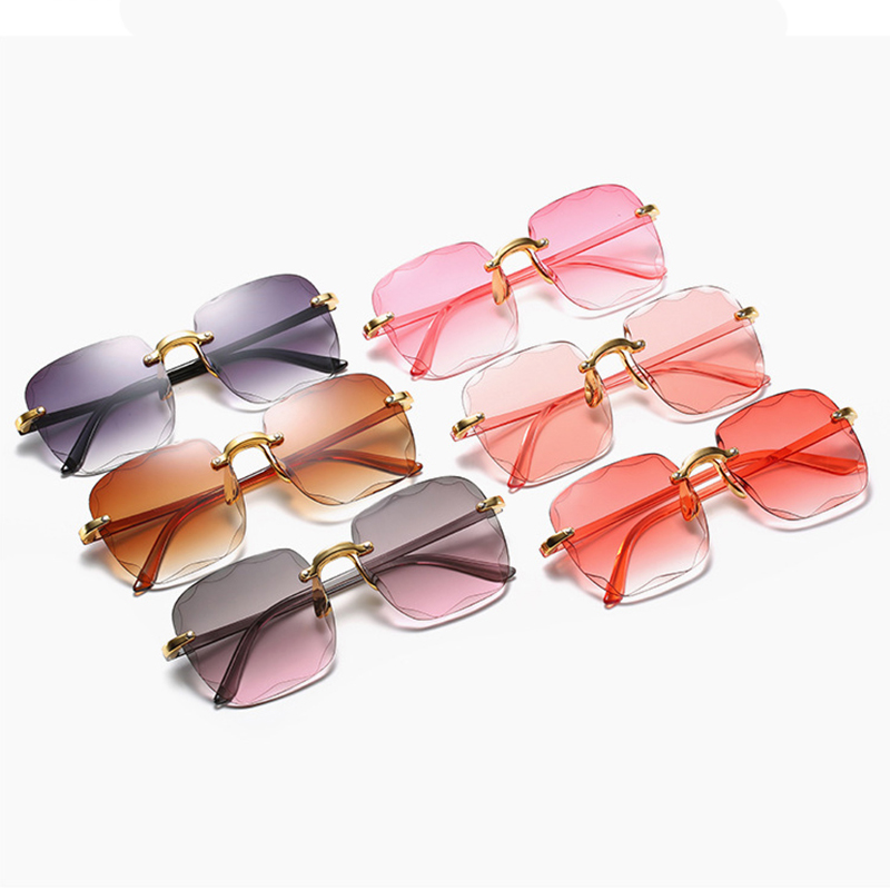 1/3 adet yeni çerçevesiz kadın - Designer Sunglasses incelemesi ve fiyatı