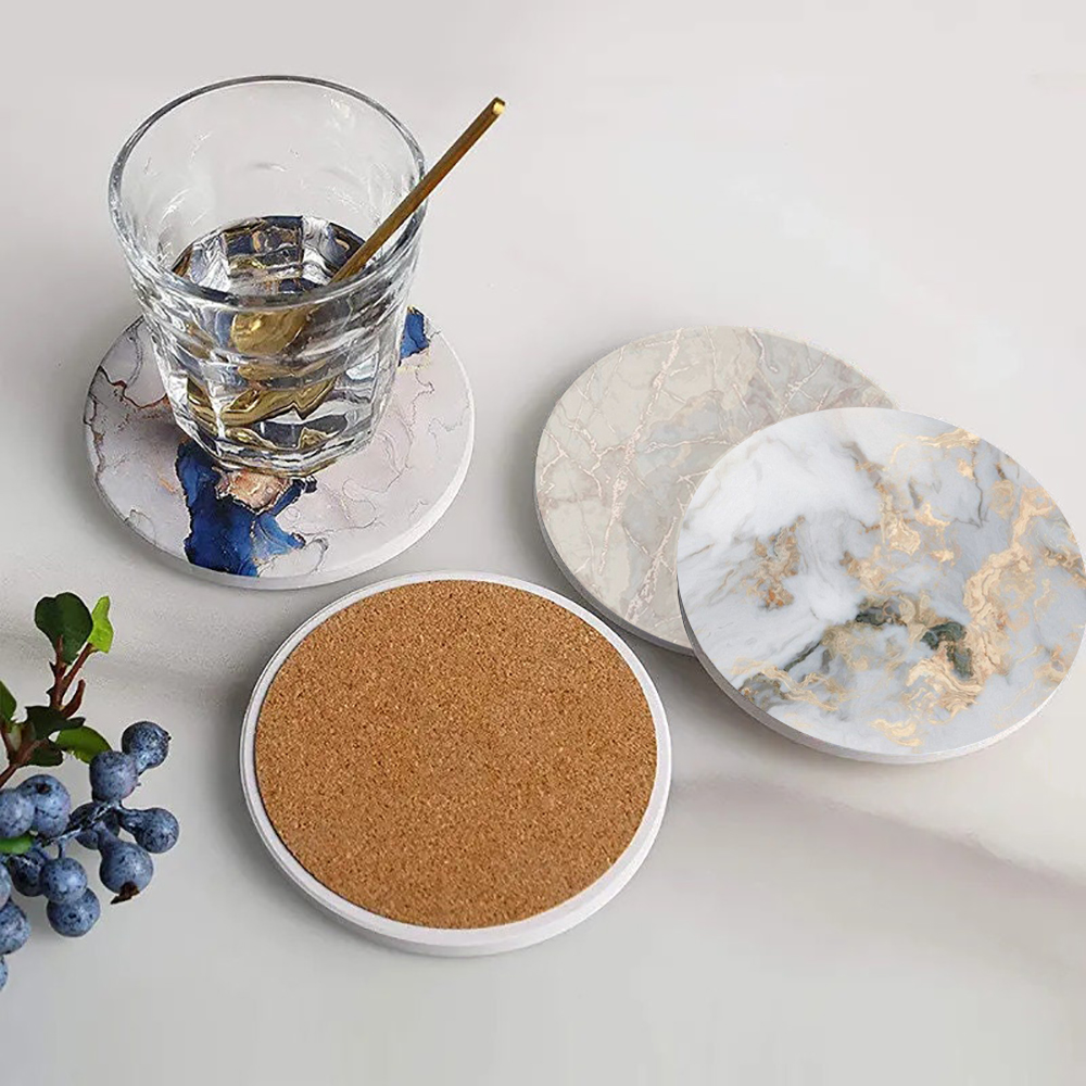 Beyaz Mermer Coaster Emici Ser - Marble Coaster Set incelemesi ve fiyatı