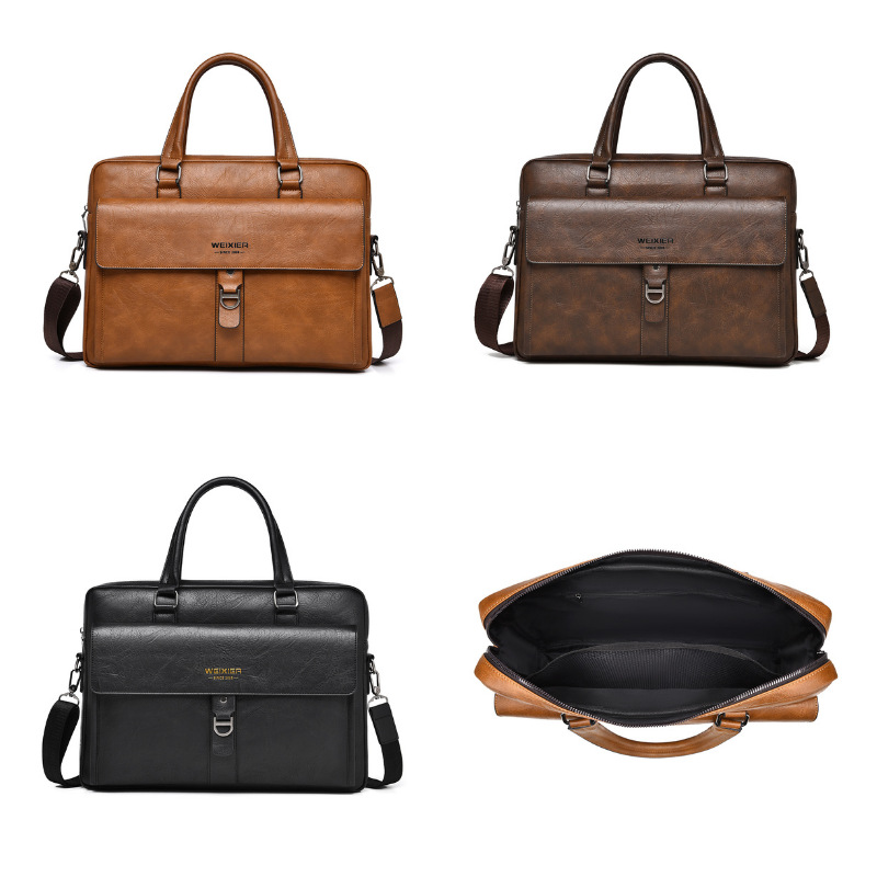 Vintage Koyu Kahverengi PU Der - Leather Briefcase incelemesi ve fiyatı