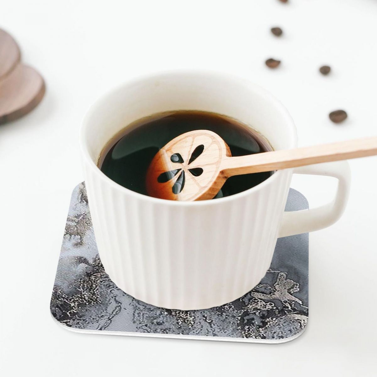 Gri ve Gümüş Mermer Bardak Alt - Marble Coaster Set incelemesi ve fiyatı