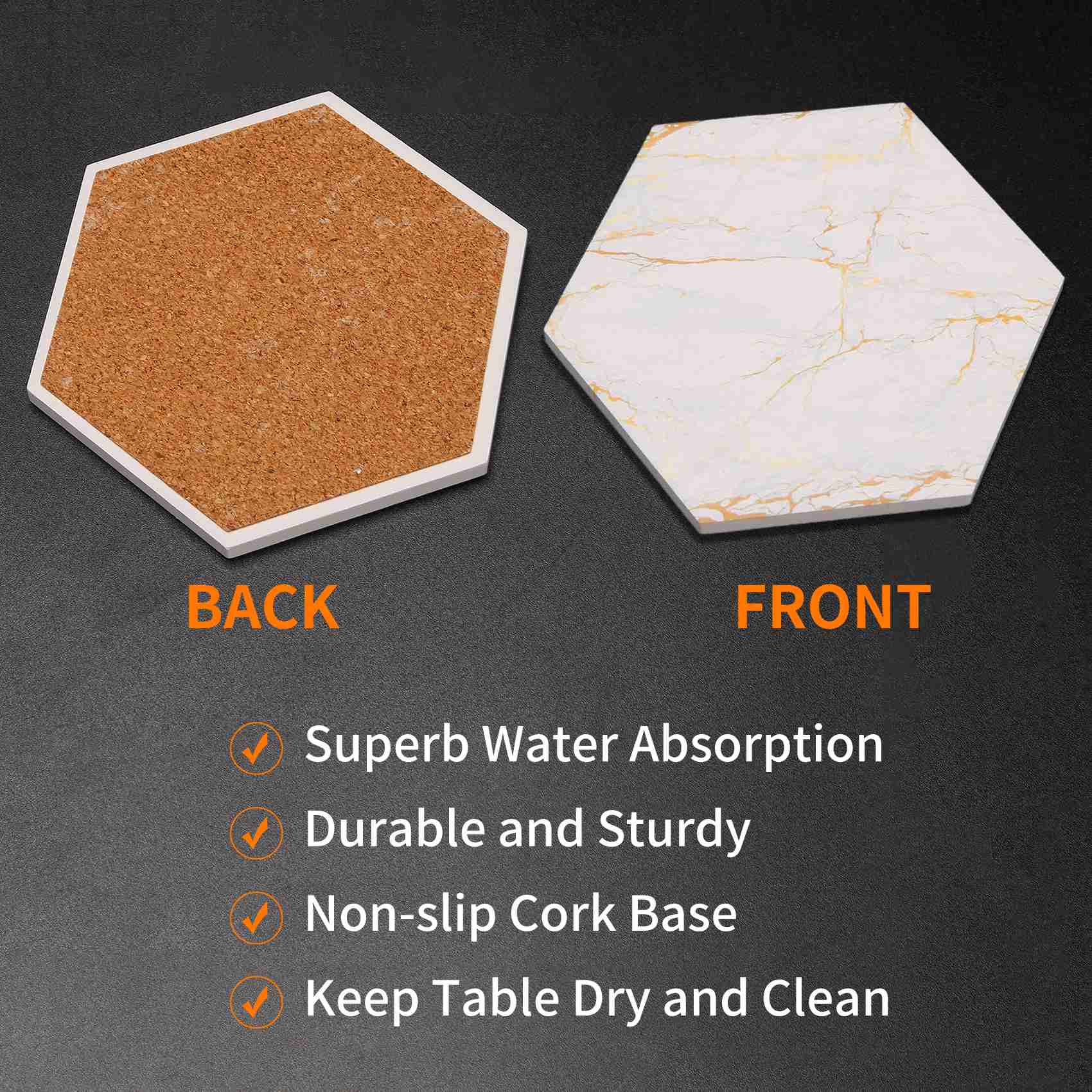 A69E8 PC Bardak Altlıkları, Tu - Marble Coaster Set incelemesi ve fiyatı
